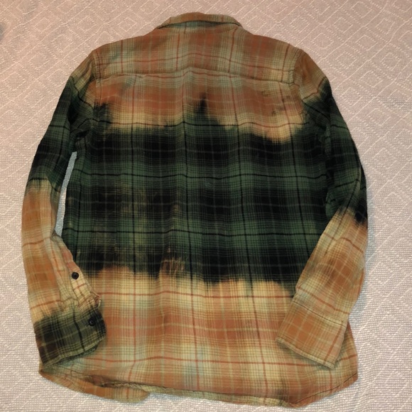 Vintage Flannel Bleach Washed Free People Style - Picture 5 of 6